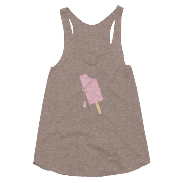 Pink Popsicle Bite Women's Racerback Tank