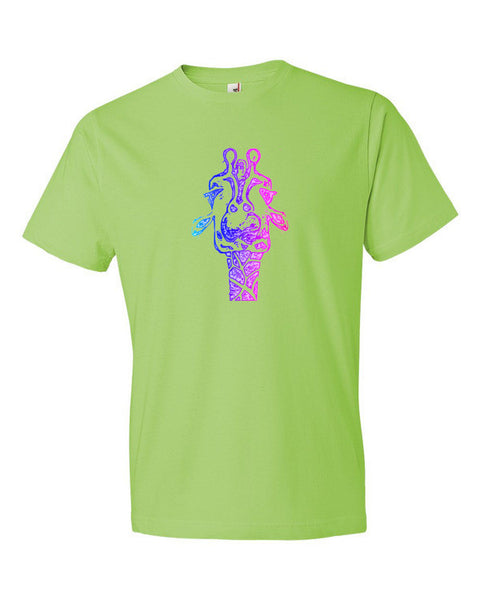 Short Sleeve Trippy Giraffe T-Shirt -  - Key Lime / S - srce threads - 7