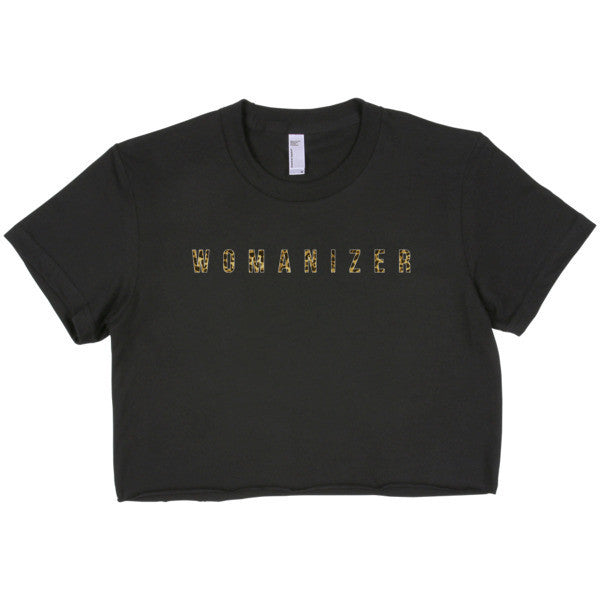 Short Sleeve Womanizer Leopard Print Crop Top -  - S - srce threads
