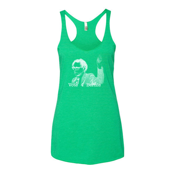Women's Negative Bernie Rally Summer Tank Top - Vintage Throwback Style Rally Design -  - Envy / XS - srce threads - 8