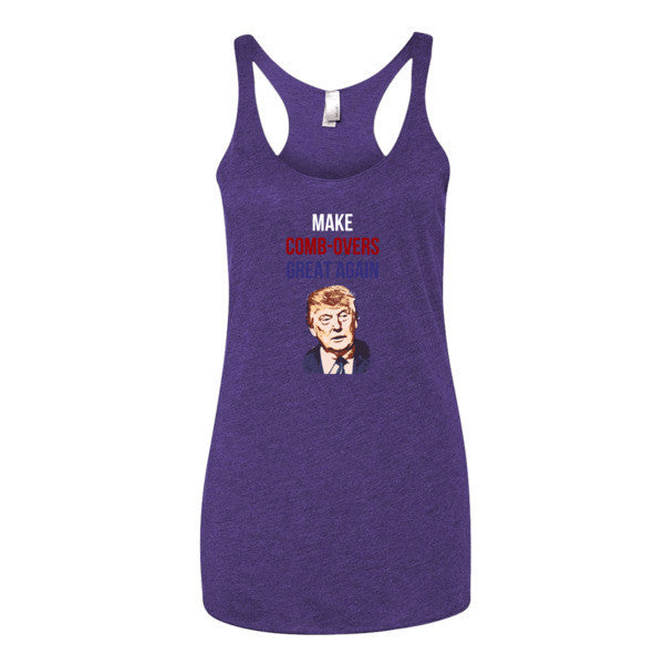Women's Make Comb-overs Great Again Racerback Summer Tank Top -  - Purple Rush / XS - srce threads - 5