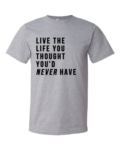 Short Sleeve Live the Life T-Shirt -  - Heather Grey / S - srce threads - 4