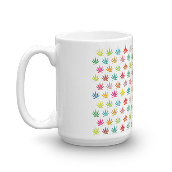White Out Pop Neon Pot Leaf Wake n Bake Mug -  -  - srce threads - 6