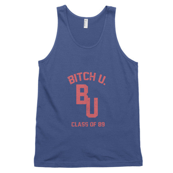 Classic "Bitch U. Class of 89'" Large Decal Vintage Tank Top (Unisex) -  - Lapis / XS - srce threads - 7