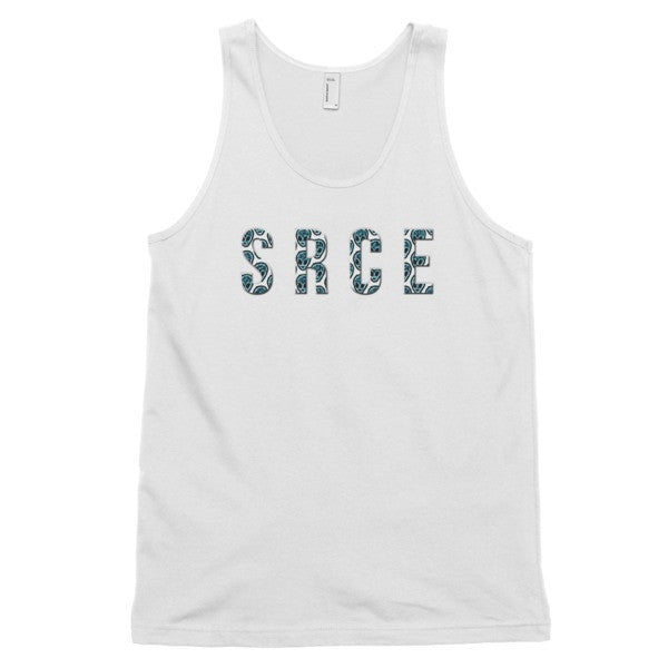Classic SRCE Alien Blue Over Design Tank Top (Unisex) -  - White / XS - srce threads - 1