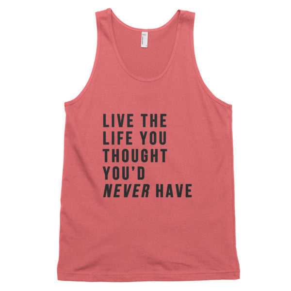 Classic Live the Life Tank Top (Unisex) -  - Coral / XS - srce threads - 11