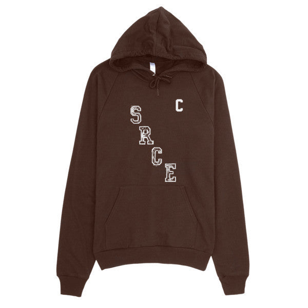 SRCE Vintage Diagonal Hockey Throwback Hoodie (Unisex) -  - Brown / XS - srce threads - 3