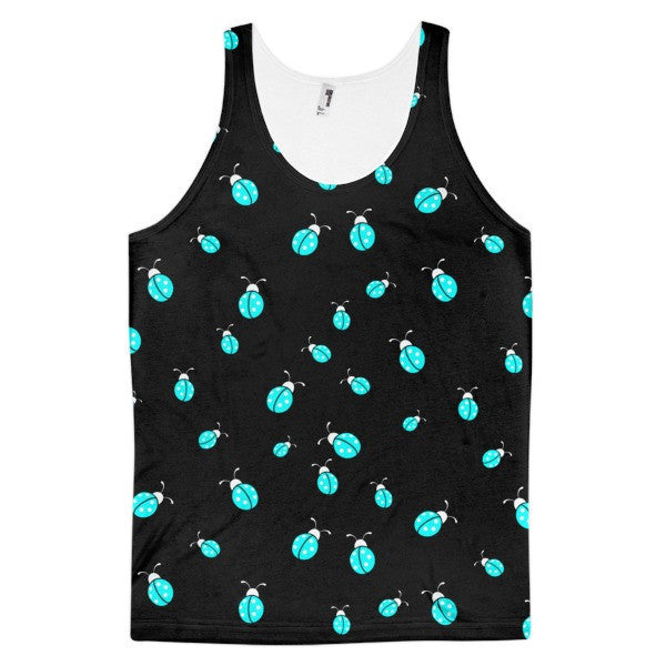 Classic Trippy Ladybug Negative Black Neon Tank Top (Unisex) -  - XS - srce threads - 1