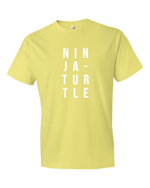 Short Sleeve White Ninja-Turtle T-Shirt -  - Spring Yellow / S - srce threads - 10