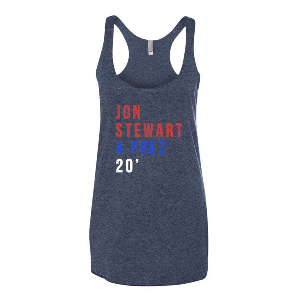 Women's Jon Stwear 4 Prez Summer Racerback Tank Top -  - Vintage Navy / XS - srce threads - 4