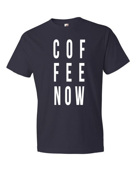 Short Sleeve Coffee Now Morning Person T-shirt (Unisex) -  - Navy / S - srce threads - 3