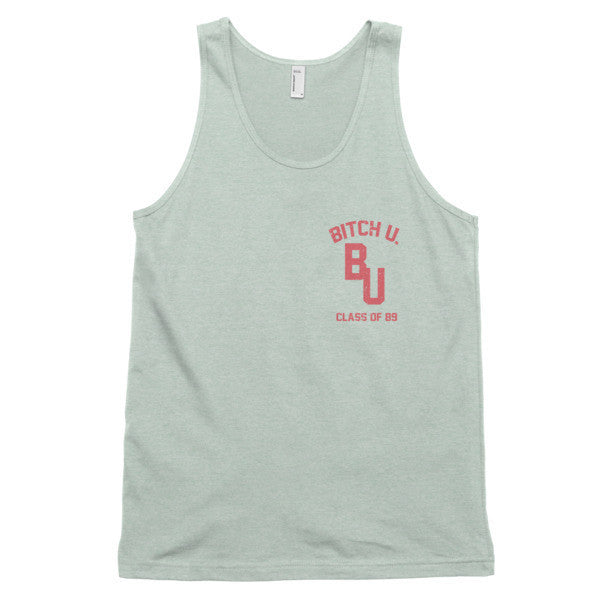 Classic "Bitch U. Class of 89'" Vintage Tank Top (Unisex) -  - Ash Grey Sea Foam / XS - srce threads - 9
