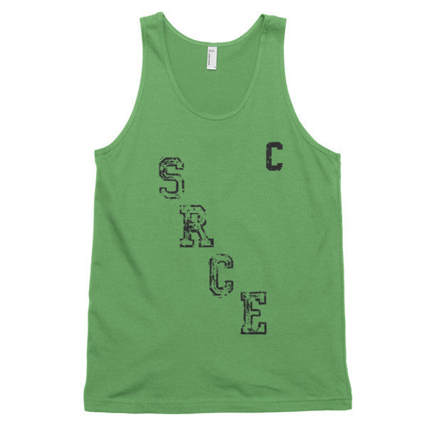 Classic SRCE Vintage Throwback Diagonal Hockey Black Cpatain Tank Top (Unisex) -  - Grass / XS - srce threads - 7