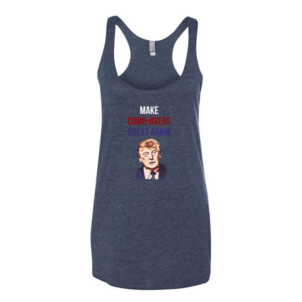 Women's Make Comb-overs Great Again Racerback Summer Tank Top -  - Vintage Navy / XS - srce threads - 4