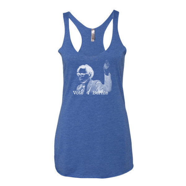Women's Negative Bernie Rally Summer Tank Top - Vintage Throwback Style Rally Design -  - Vintage Royal / XS - srce threads - 7