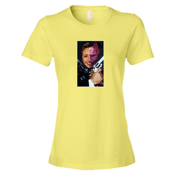 Women's "2 Face Hillary" Short Sleeve T-Shirt -  - Spring Yellow / S - srce threads - 13