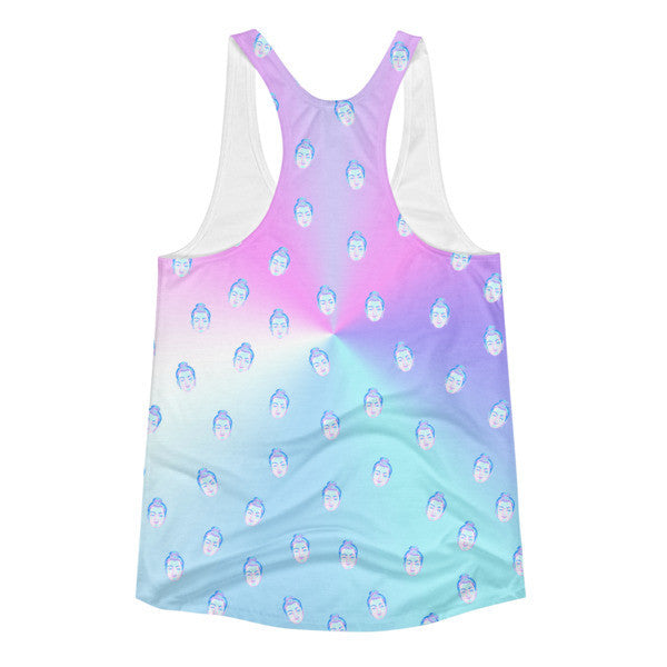 Women's Buddha Head Pop Summer Racerback Tank Top -  -  - srce threads - 2