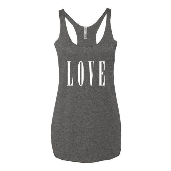 Women's LOVE Racerback Summer Tank Top -  - Premium Heather / XS - srce threads - 5