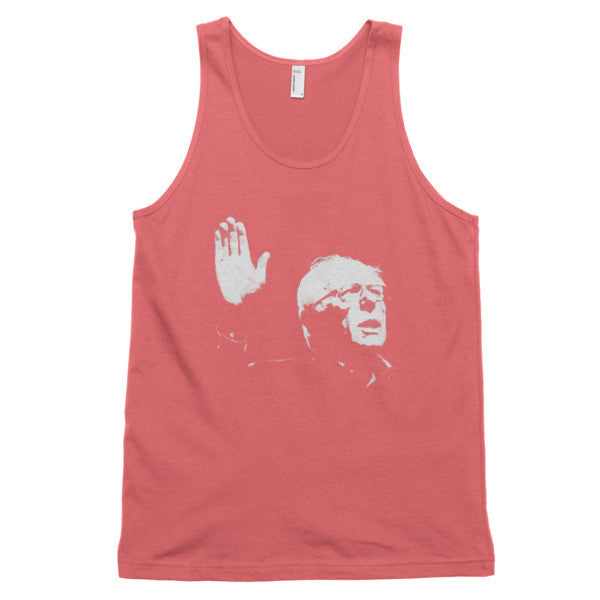 Classic Bernie Sketch Portrait Tank Top (Unisex) - Vintage Throwback Style Rally Design -  - Coral / XS - srce threads - 14