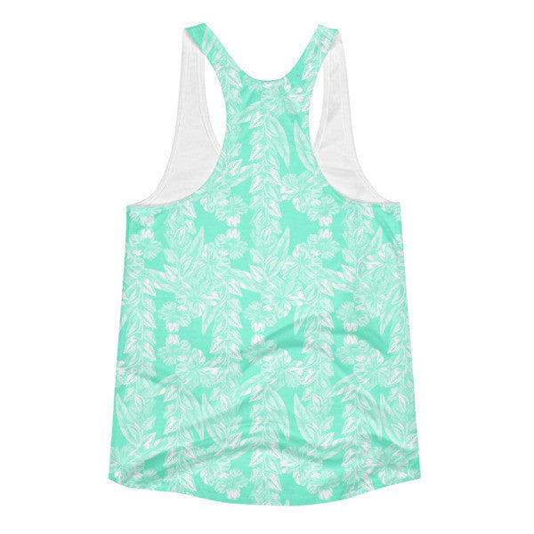 Women's Trop Vine Off Green Summer Racerback Tank Top -  -  - srce threads - 2