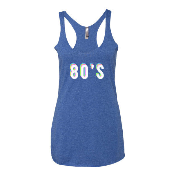 Women's Vibrant Retro 80'S Tank Top -  - Vintage Royal / XS - srce threads - 7