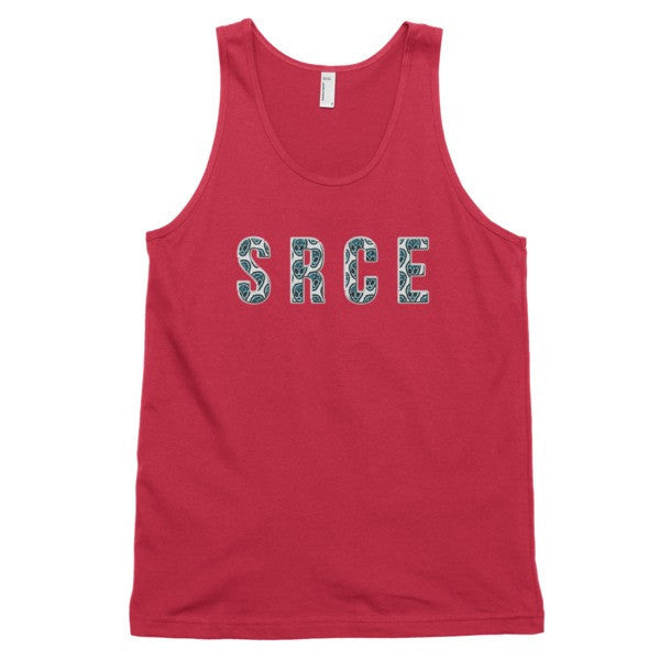 Classic SRCE Alien Blue Over Design Tank Top (Unisex) -  - Red / XS - srce threads - 13