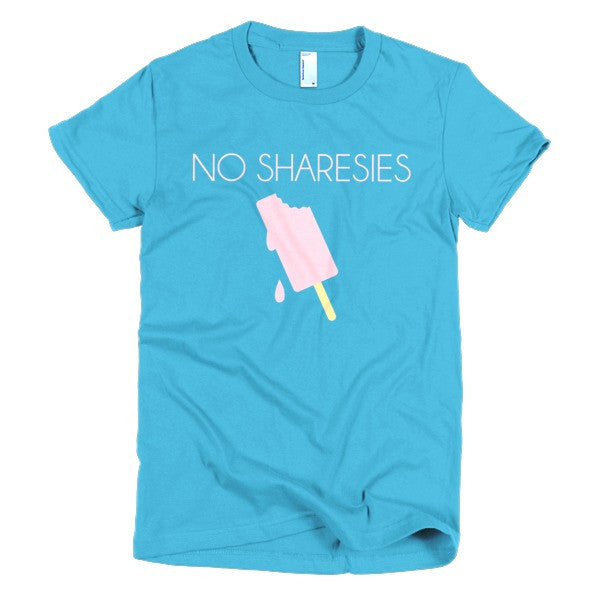 Women's "No Sharesies" Summer Drip Vintage Ice Cream Racerback T-Shirt -  - Turquoise / S - srce threads - 14