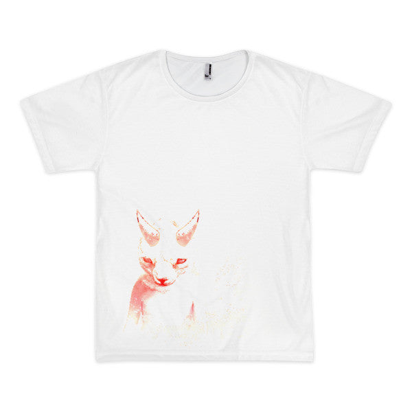 Short Sleeve "In The White of Night" Neon Pop Red T-Shirt (Unisex) -  - XS - srce threads