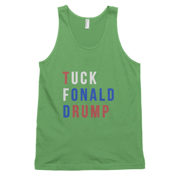 Tuck Fonald Drump Presidential Short Sleeve Tank Top (Unisex) -  - Grass / XS - srce threads - 9