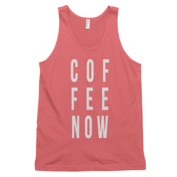 Classic Coffee Now Morning Person Tank Top (Unisex) -  - Coral / XS - srce threads - 13
