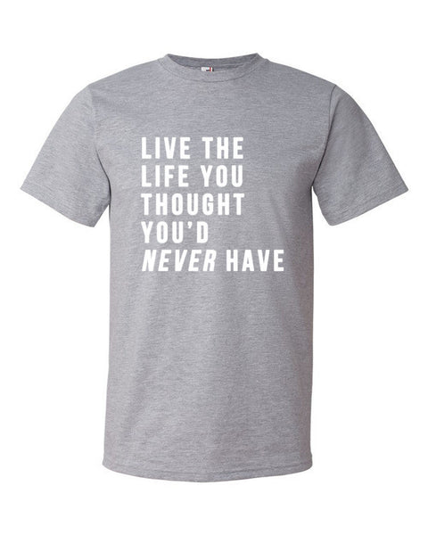 Short Sleeve Live the Life T-Shirt -  - Heather Grey / S - srce threads - 8