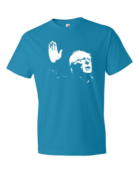 Short Sleeve Bernie Sketch Portrait T-Shirt - Vintage Throwback Style Rally Design -  - Caribbean Blue / S - srce threads - 12