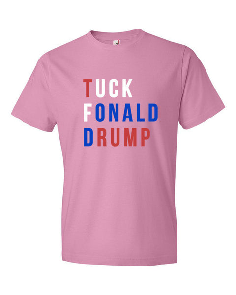 Tuck Fonald Drump Presidential Short Sleeve T-shirt (Unisex) -  - CharityPink / S - srce threads - 14