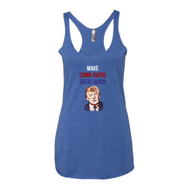 Women's Make Comb-overs Great Again Racerback Summer Tank Top -  - Vintage Royal / XS - srce threads - 7