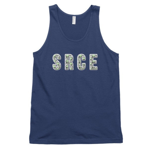 Classic SRCE Alien Green Over Design Tank Top (Unisex) -  - Navy / XS - srce threads - 4
