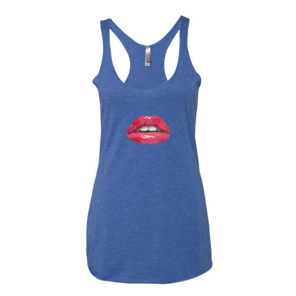Women's Pucker Lips Summer Tank Top -  - Vintage Royal / XS - srce threads - 7
