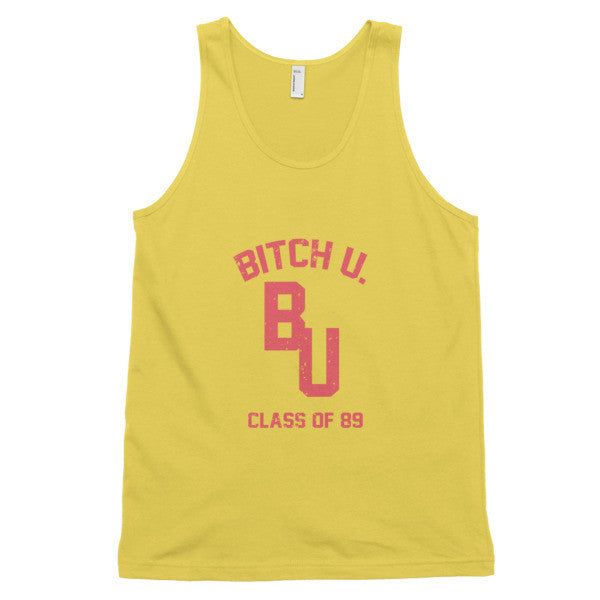 Classic "Bitch U. Class of 89'" Large Decal Vintage Tank Top (Unisex) -  - Sunshine / XS - srce threads - 12