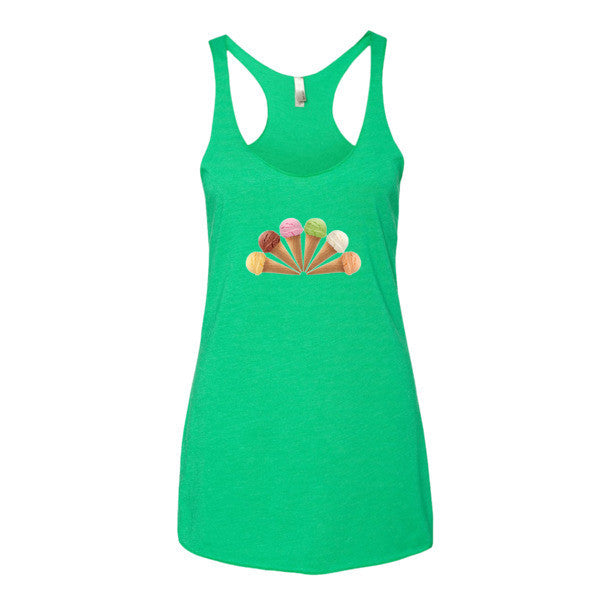 Women's Ice Cream Summer Racerback Tank -  - Envy / XS - srce threads - 8