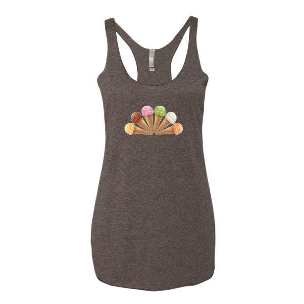 Women's Ice Cream Summer Racerback Tank -  - Macchiato / XS - srce threads - 2