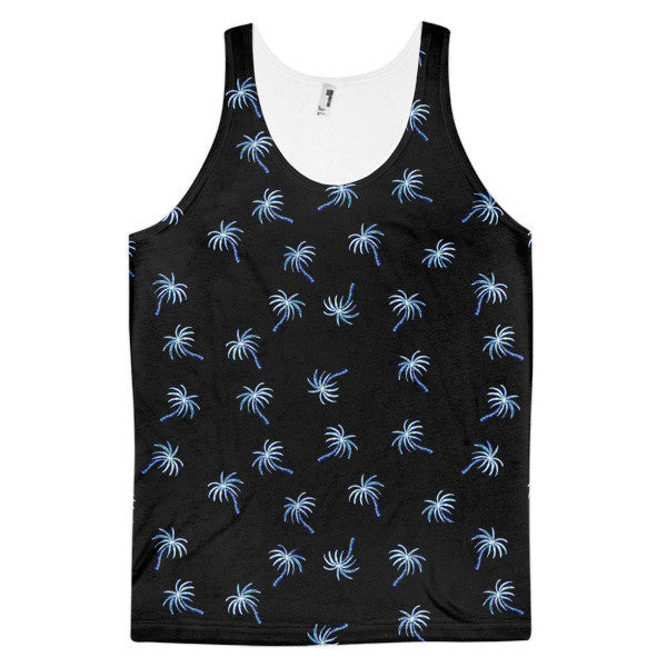 Classic Trip Trop Neon Blue Summer Tank Top (Unisex) -  - XS - srce threads - 1