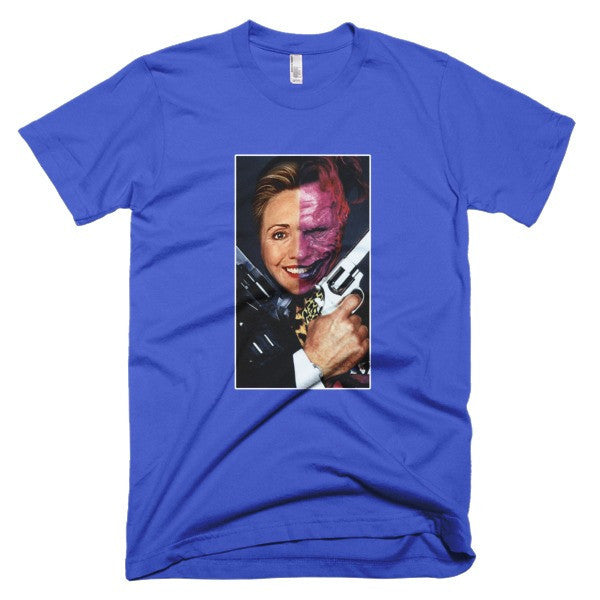 "2 Face Hillary" Short Sleeve T-Shirt (Unisex) -  - Royal Blue / XS - srce threads - 8