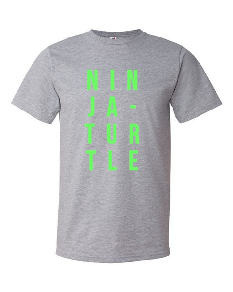 Short Sleeve Neon Ninja Turtle T-Shirt -  - Heather Grey / S - srce threads - 10