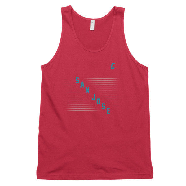 Classic "San Jose" Retro Diagonal Captain Double Zero Summer Tank Top (Unisex) -  - Red / XS - srce threads - 13