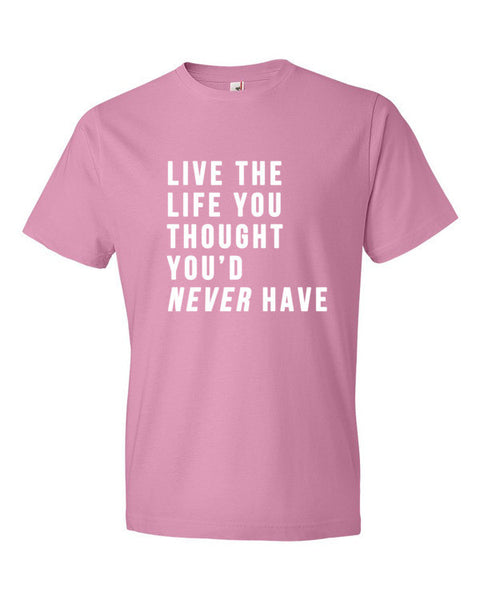 Short Sleeve Live the Life T-Shirt -  - CharityPink / S - srce threads - 14