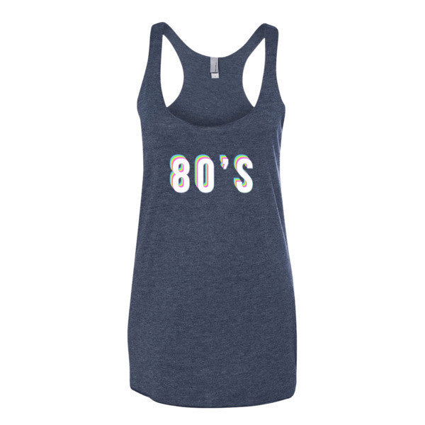 Women's Vibrant Retro 80'S Tank Top -  - Vintage Navy / XS - srce threads - 4