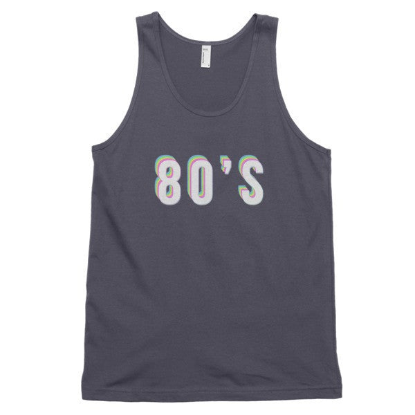 Classic Trippy 80's Tank Top (unisex) -  - Asphalt / XS - srce threads - 5