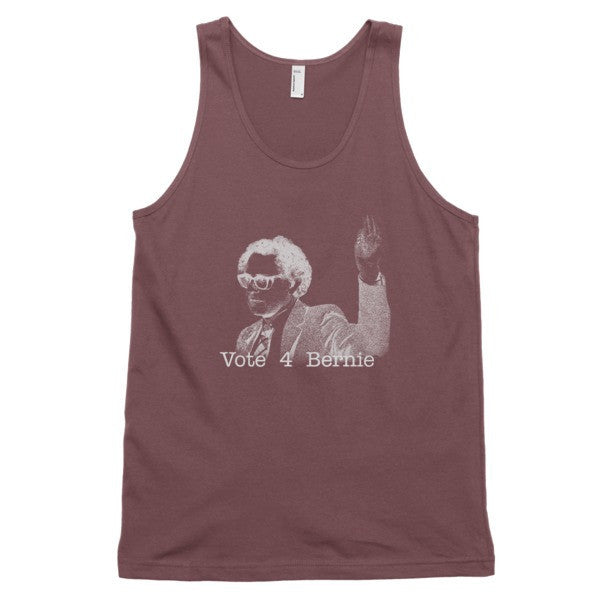 Classic Negative Bernie Rally Tank Top (Unisex) - Vintage Throwback Style Rally Design -  - Truffle / XS - srce threads - 10
