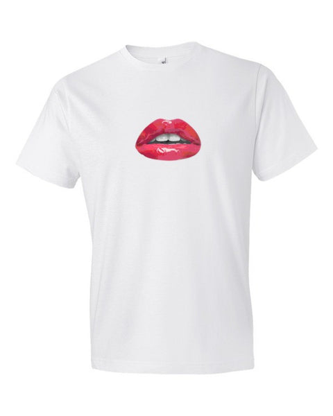 Short Sleeve Pucker Lips T-Shirt -  - White / S - srce threads - 6
