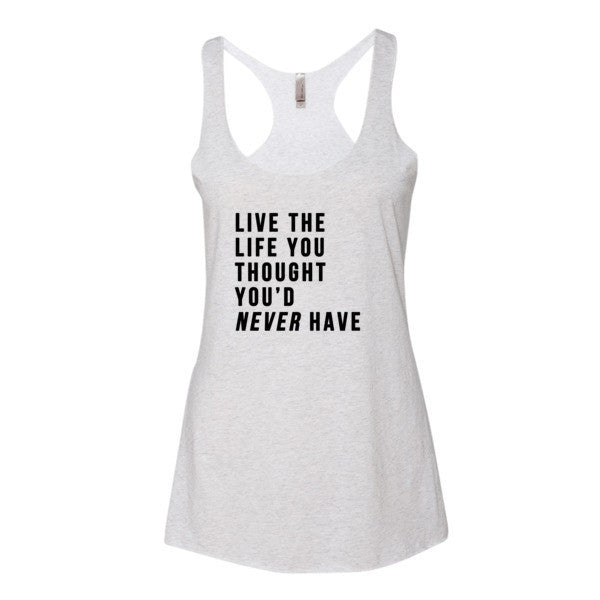 Women's Live the Life Tank Top -  - Heather White / XS - srce threads - 7