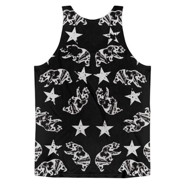 Classic Cali Bear Black Out Tank Top (Unisex) -  -  - srce threads - 2